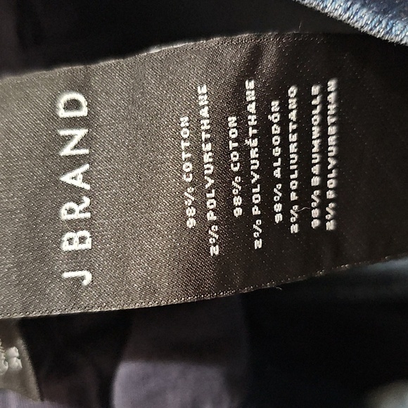 J Brand Straight Leg High Rise Dark Blue Jeans 26 Preowned - Picture 9 of 9